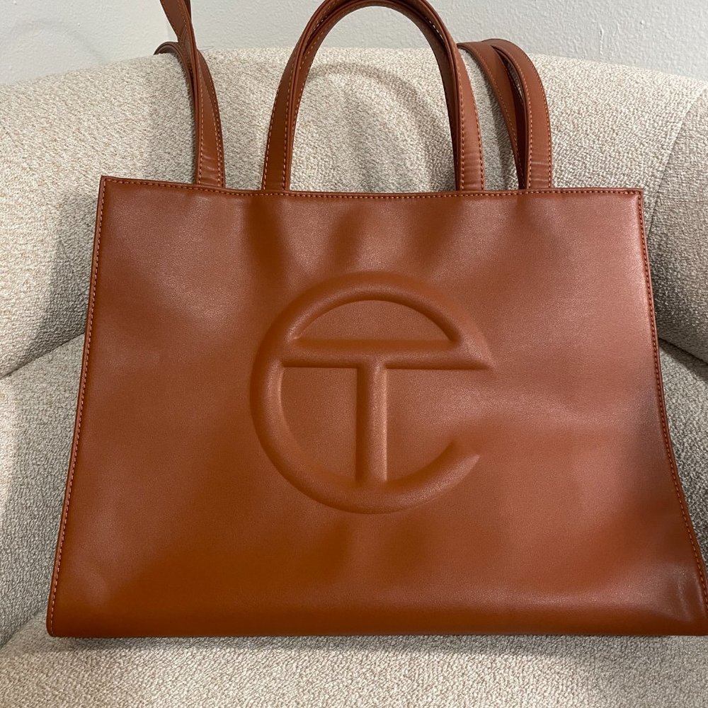 Authentic Telfar Medium Tan Bag - image 3